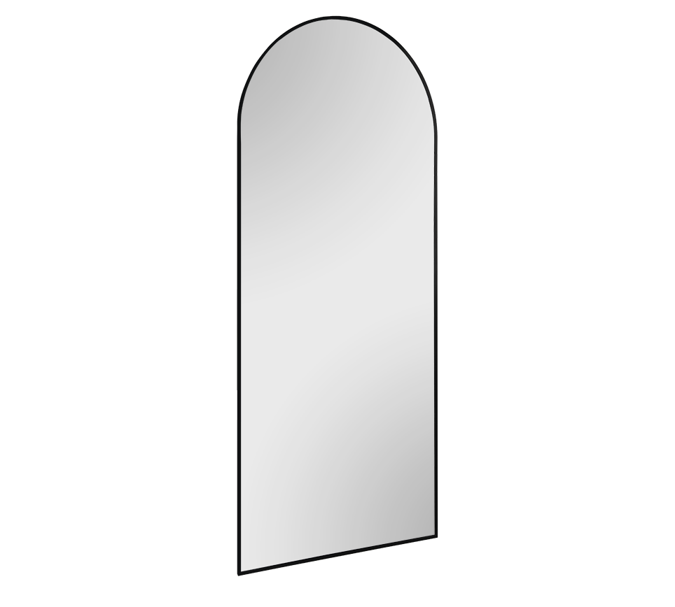Julia mirror 70 x 170 cm with curved top black