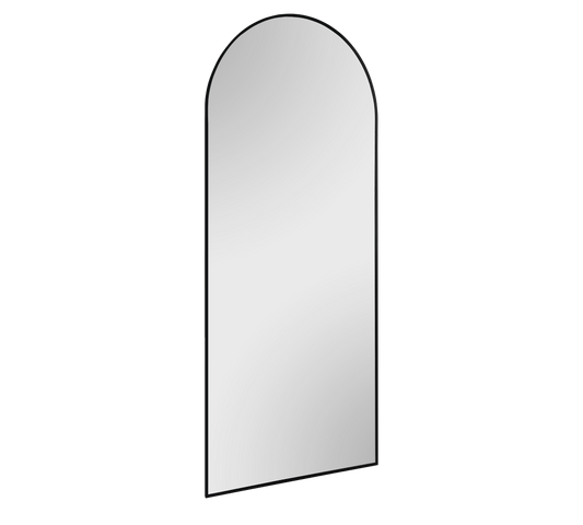 Julia mirror 70 x 170 cm with curved top black