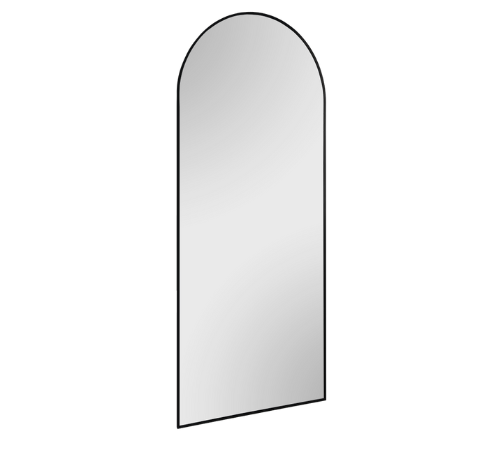 Julia mirror 70 x 170 cm with curved top black