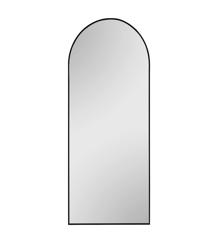 Julia mirror 70 x 170 cm with curved top black