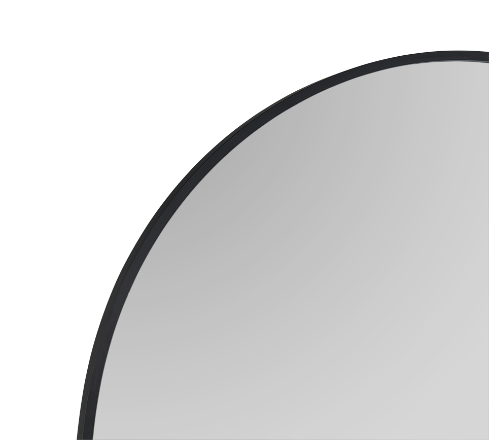 Julia mirror 70 x 170 cm with curved top black