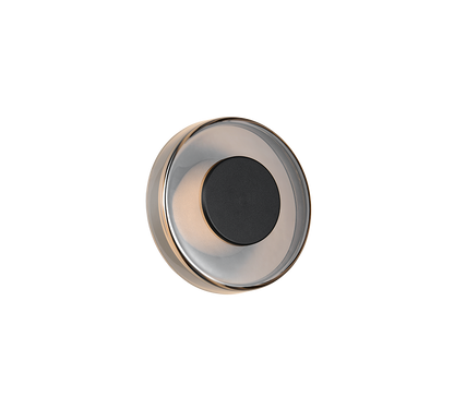 Celeste LED wall lamp matt black/chrome plated/wood — 254910132