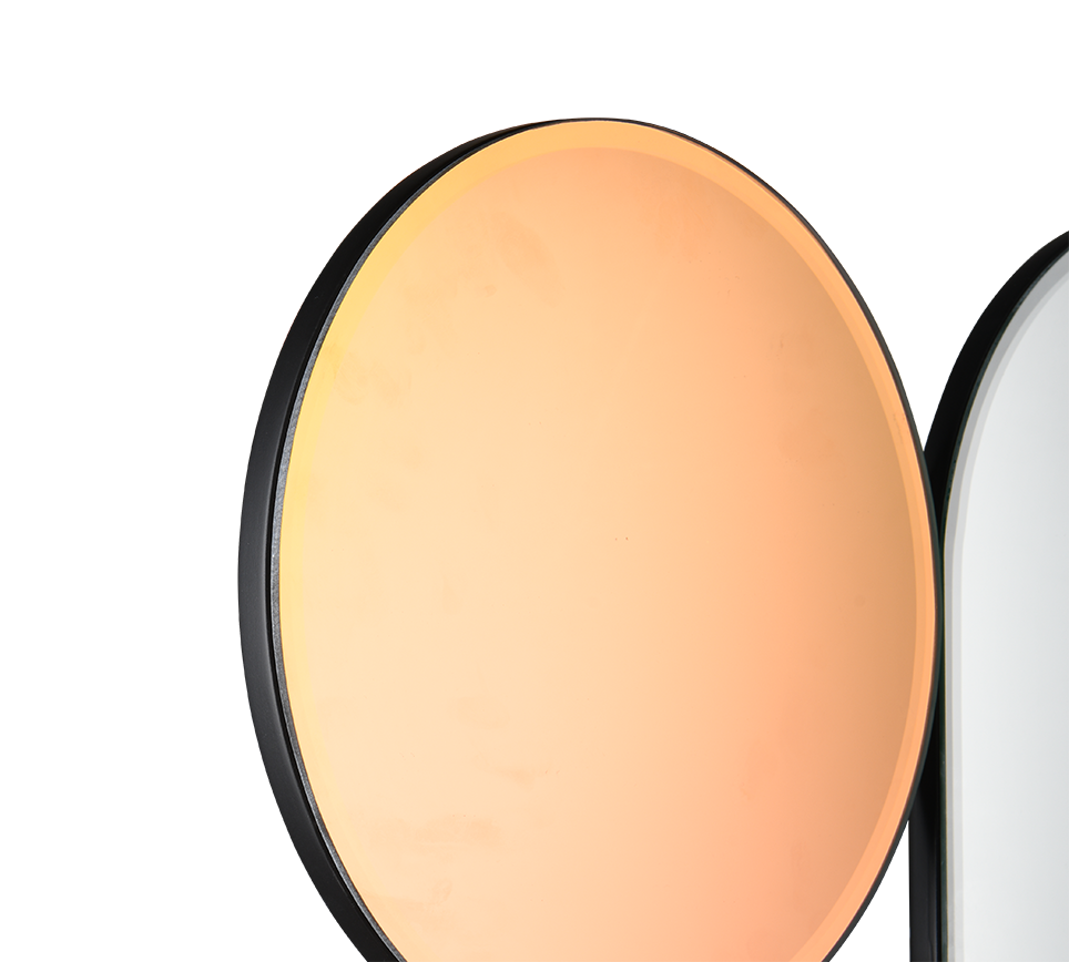 Shiny mirror 90 x 90 cm multicolor