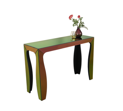 Shiny side table 110 x 75 cm multicolor