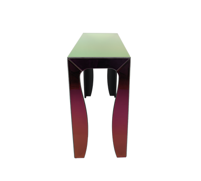 Shiny side table 110 x 75 cm multicolor