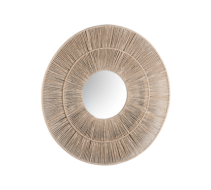 Marlene mirror Ø80 sisal