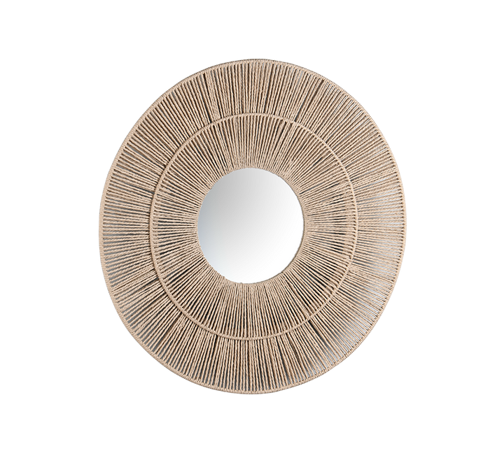 Marlene mirror Ø80 sisal