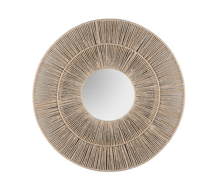 Marlene mirror Ø80 sisal