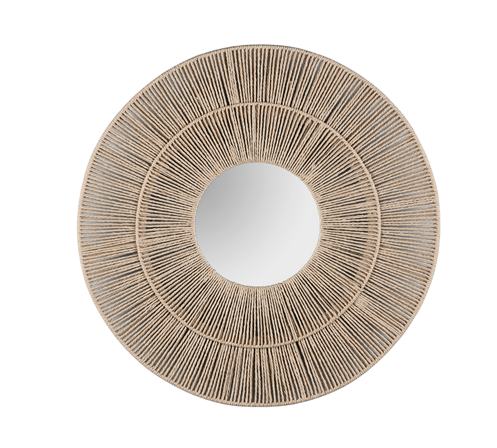Marlene mirror Ø80 sisal