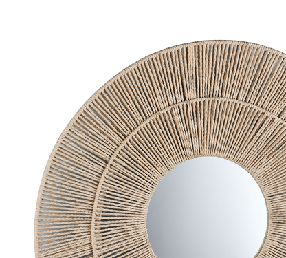 Marlene mirror Ø80 sisal