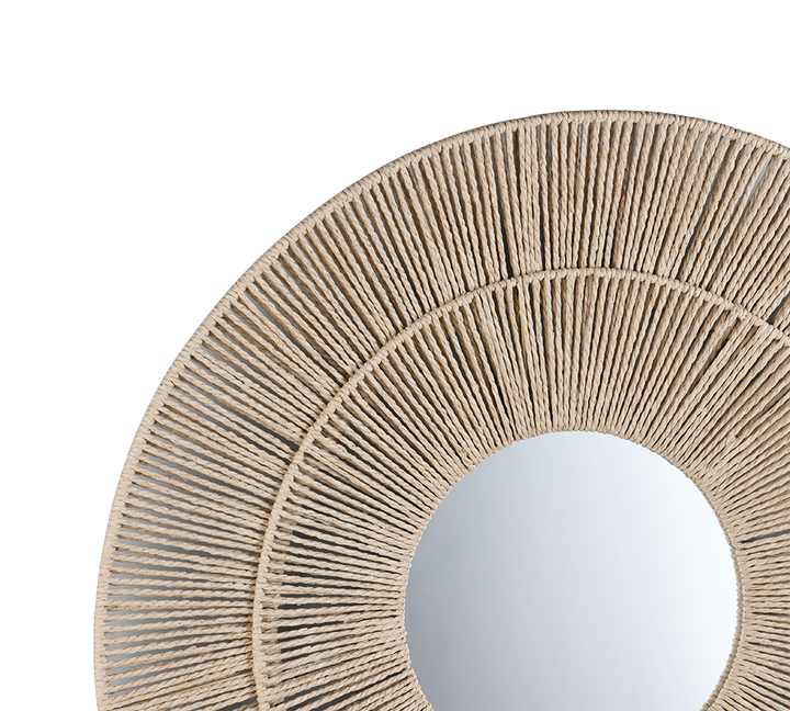 Marlene mirror Ø80 sisal