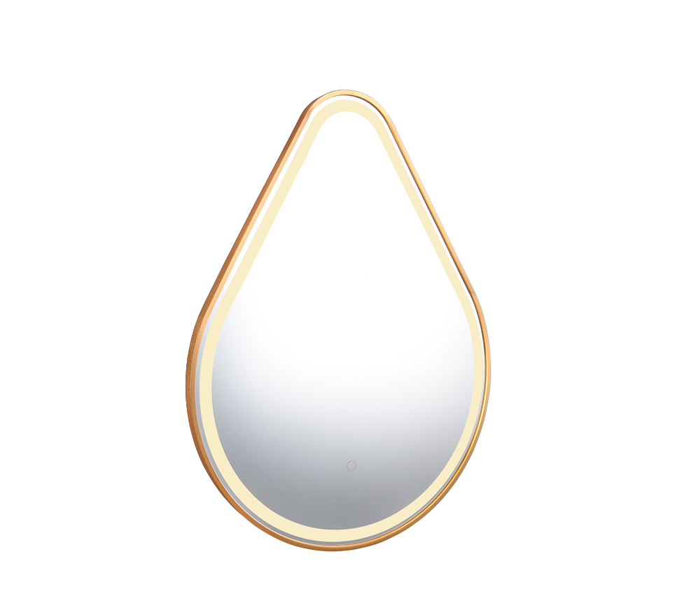 Frederike mirror with LED-light 60 x 80 cm gold IP44