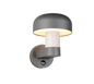 Fraser wall lamp E27 anthracite/concrete look motion sensor — 262569178