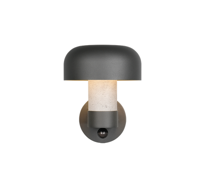 Fraser wall lamp E27 anthracite/concrete look motion sensor — 262569178