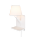 Comfort wall lamp E14 matt white with charging station — 262670131