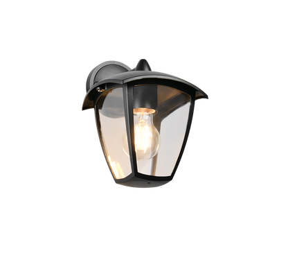 Venta wall lamp E27 matt black lantern downwards — 263260132