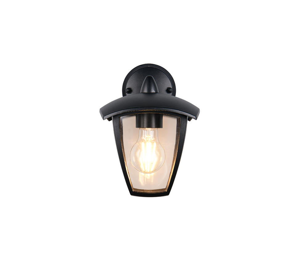 Venta wall lamp E27 matt black lantern downwards — 263260132