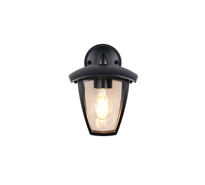 Venta wall lamp E27 matt black lantern downwards — 263260132