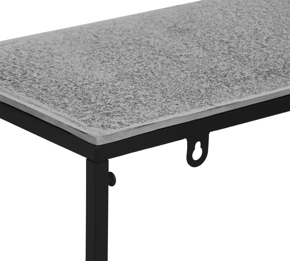 Anisha side table gold 80 x 80 cm silver