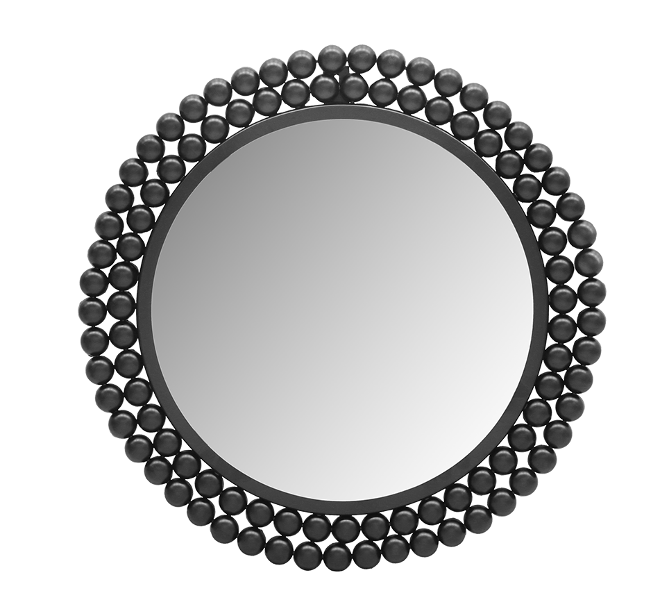 Amila mirror Ø46 cm black
