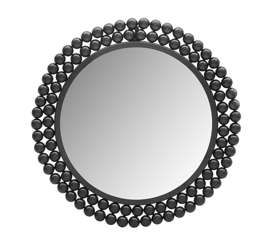 Amila mirror Ø46 cm black