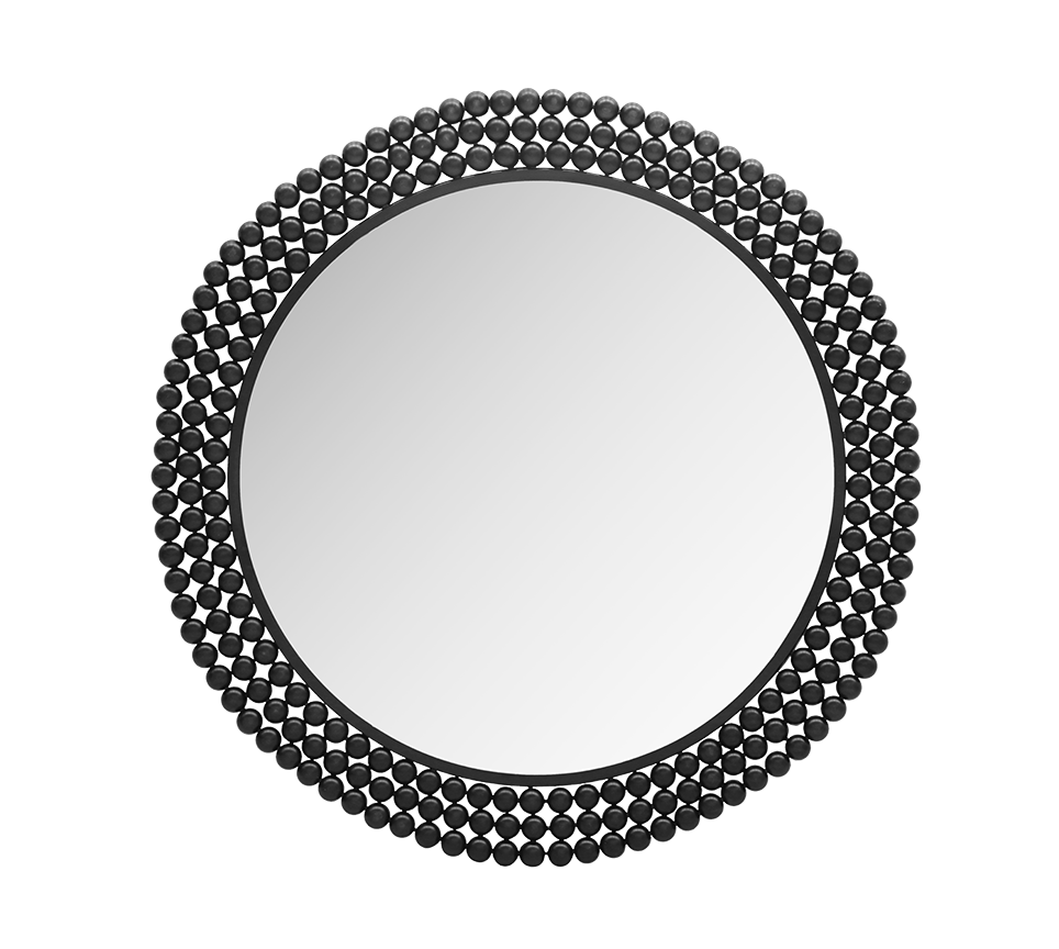 Amila mirror Ø76 cm black