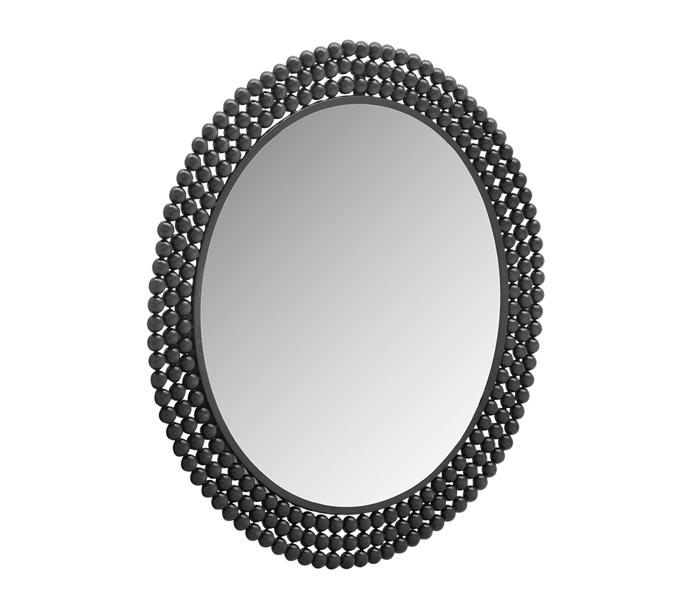 Amila mirror Ø76 cm black
