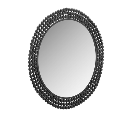 Amila mirror Ø76 cm black