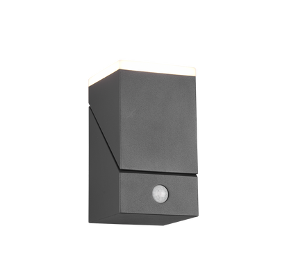Avon LED 1-pc wall lamp anthracite motion sensor — 270669142