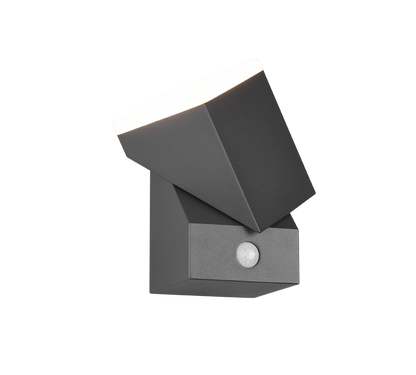 Avon LED 1-pc wall lamp anthracite motion sensor — 270669142