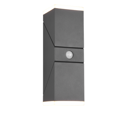 Avon LED 2-pc wall lamp anthracite motion sensor — 270669242