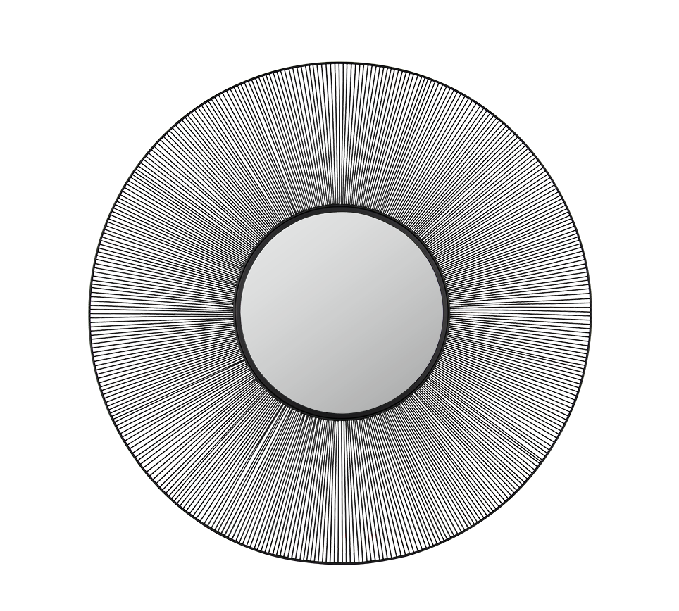 Manika mirror Ø100 black