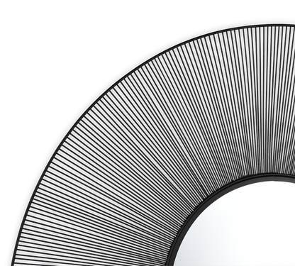 Manika mirror Ø100 black