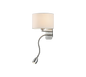 Hotel wall lamp with reading light E14 + LED white — 271170201