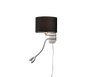 Hotel wall lamp with reading light E14 + LED black — 271170202