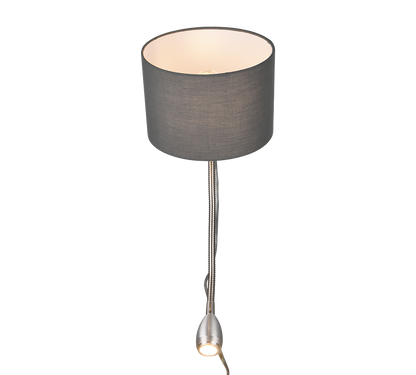 Hotel wall lamp with reading light E14 + LED grey — 271170211