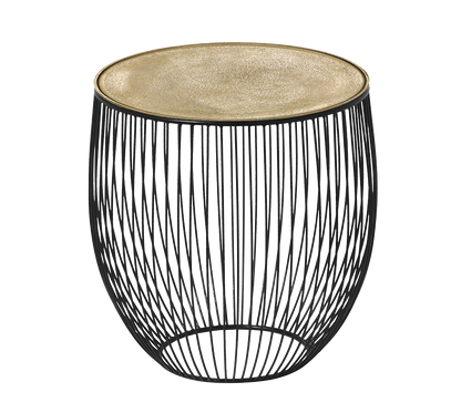 Rinara side table Ø43 x 42 cm gold/black