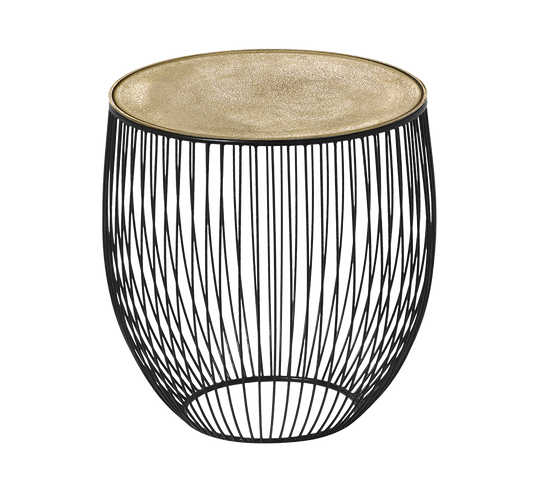 Rinara side table Ø43 x 42 cm gold/black