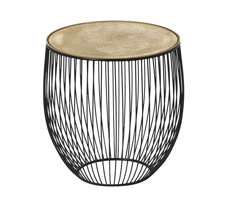 Rinara side table Ø43 x 42 cm gold/black