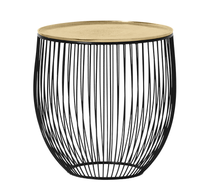 Rinara side table Ø43 x 42 cm gold/black