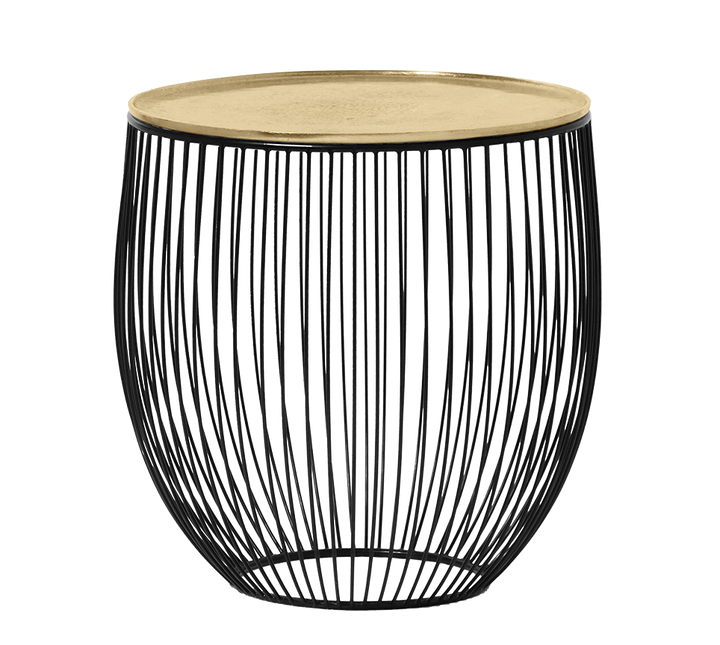 Rinara side table Ø43 x 42 cm gold/black