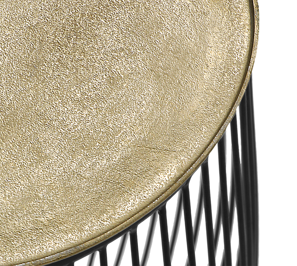 Rinara side table Ø43 x 42 cm gold/black