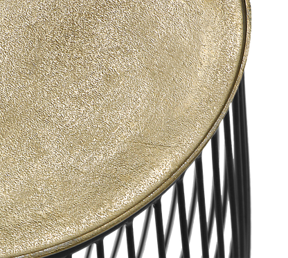Rinara side table Ø43 x 42 cm gold/black