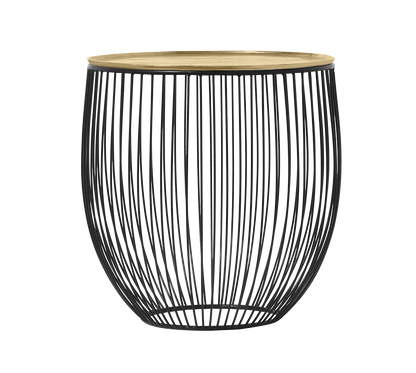 Rinara side table Ø43 x 42 cm gold/black