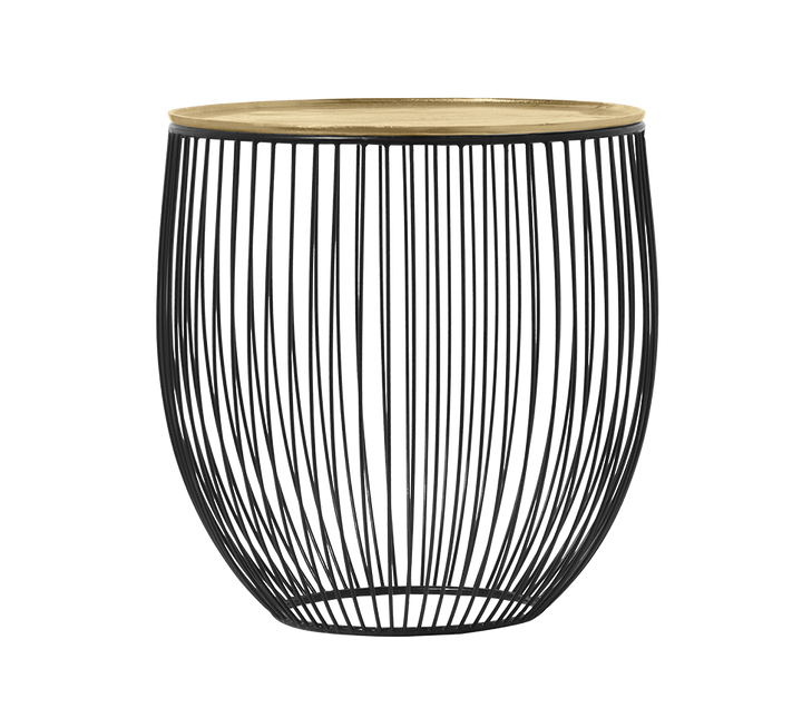 Rinara side table Ø43 x 42 cm gold/black