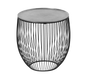 Rinara side table Ø43 x 42 cm silver/black