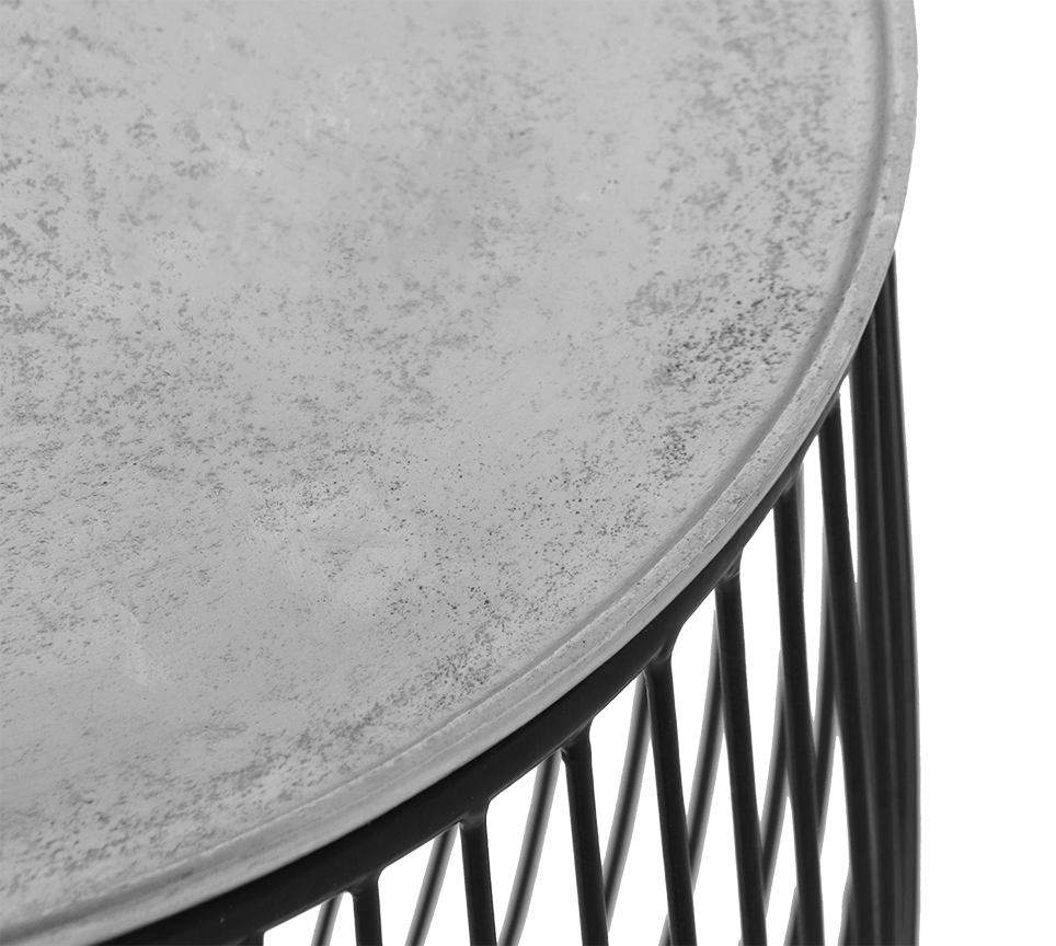Rinara side table Ø43 x 42 cm silver/black