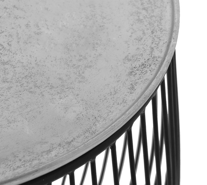 Rinara side table Ø43 x 42 cm silver/black