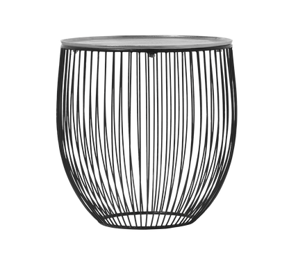 Rinara side table Ø43 x 42 cm silver/black