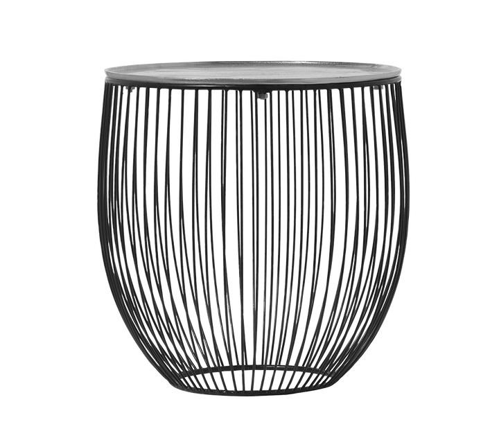 Rinara side table Ø43 x 42 cm silver/black